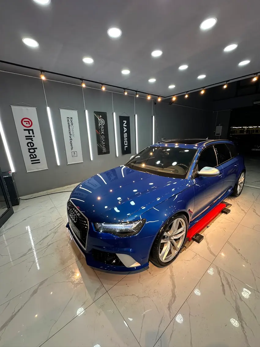 Audi RS6 mavi tam görünüm detailing Bursa